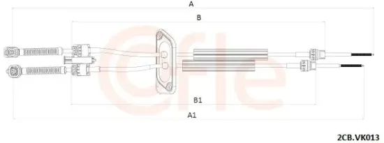 Seilzug, Schaltgetriebe COFLE 92.2CB.VK013 Bild Seilzug, Schaltgetriebe COFLE 92.2CB.VK013