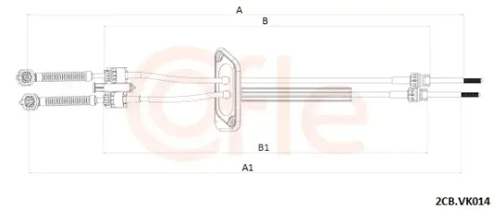 Seilzug, Schaltgetriebe COFLE 92.2CB.VK014 Bild Seilzug, Schaltgetriebe COFLE 92.2CB.VK014