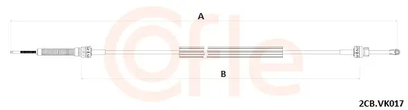 Seilzug, Schaltgetriebe links COFLE 92.2CB.VK017