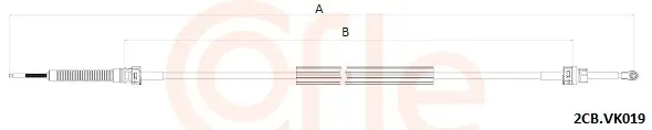 Seilzug, Schaltgetriebe links COFLE 92.2CB.VK019