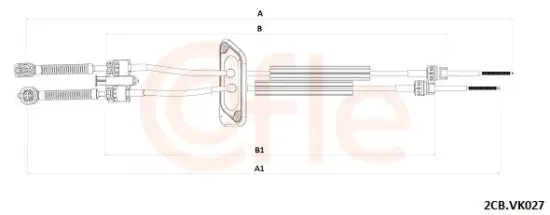 Seilzug, Schaltgetriebe COFLE 92.2CB.VK027 Bild Seilzug, Schaltgetriebe COFLE 92.2CB.VK027