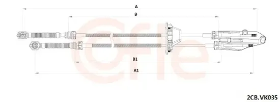Seilzug, Schaltgetriebe COFLE 92.2CB.VK035 Bild Seilzug, Schaltgetriebe COFLE 92.2CB.VK035