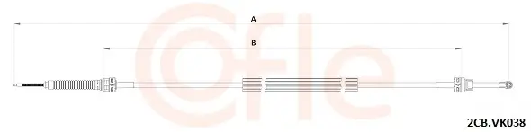 Seilzug, Schaltgetriebe links COFLE 92.2CB.VK038