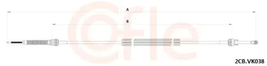 Seilzug, Schaltgetriebe links COFLE 92.2CB.VK038 Bild Seilzug, Schaltgetriebe links COFLE 92.2CB.VK038