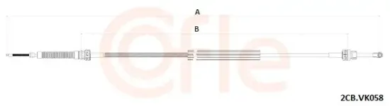 Seilzug, Schaltgetriebe links COFLE 92.2CB.VK058 Bild Seilzug, Schaltgetriebe links COFLE 92.2CB.VK058