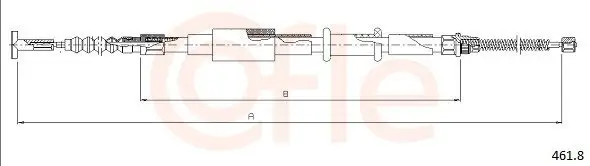 Seilzug, Feststellbremse hinten rechts COFLE 92.461.8