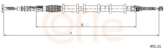 Seilzug, Feststellbremse hinten rechts COFLE 92.491.11 Bild Seilzug, Feststellbremse hinten rechts COFLE 92.491.11