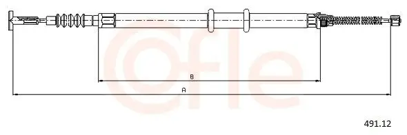 Seilzug, Feststellbremse hinten links COFLE 92.491.12