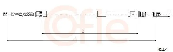 Seilzug, Feststellbremse hinten rechts COFLE 92.491.4