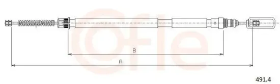 Seilzug, Feststellbremse hinten rechts COFLE 92.491.4 Bild Seilzug, Feststellbremse hinten rechts COFLE 92.491.4