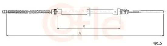 Seilzug, Feststellbremse hinten links COFLE 92.491.5 Bild Seilzug, Feststellbremse hinten links COFLE 92.491.5