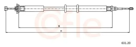 Seilzug, Feststellbremse COFLE 92.631.20 Bild Seilzug, Feststellbremse COFLE 92.631.20