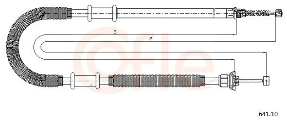 Seilzug, Feststellbremse hinten rechts COFLE 92.641.10