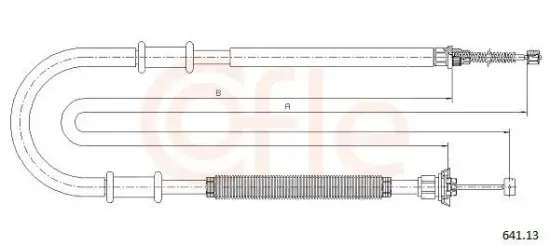 Seilzug, Feststellbremse hinten links COFLE 92.641.13 Bild Seilzug, Feststellbremse hinten links COFLE 92.641.13