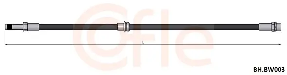 Bremsschlauch Hinterachse links Hinterachse rechts COFLE 92.BH.BW003