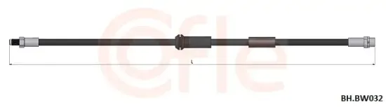 Bremsschlauch Vorderachse links Vorderachse rechts COFLE 92.BH.BW032 Bild Bremsschlauch Vorderachse links Vorderachse rechts COFLE 92.BH.BW032