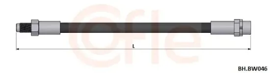 Bremsschlauch Hinterachse COFLE 92.BH.BW046 Bild Bremsschlauch Hinterachse COFLE 92.BH.BW046