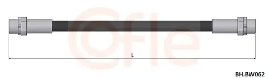 Bremsschlauch Hinterachse links COFLE 92.BH.BW062 Bild Bremsschlauch Hinterachse links COFLE 92.BH.BW062