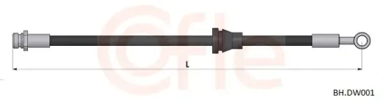 Bremsschlauch Vorderachse COFLE 92.BH.DW001 Bild Bremsschlauch Vorderachse COFLE 92.BH.DW001