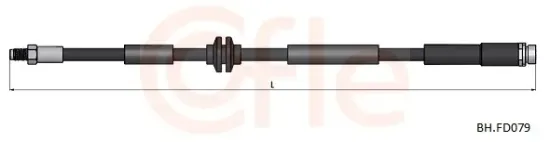 Bremsschlauch Hinterachse COFLE 92.BH.FD079 Bild Bremsschlauch Hinterachse COFLE 92.BH.FD079
