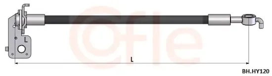 Bremsschlauch Hinterachse links COFLE 92.BH.HY120 Bild Bremsschlauch Hinterachse links COFLE 92.BH.HY120