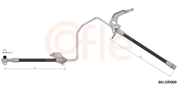 Bremsschlauch Hinterachse rechts COFLE 92.BH.OP009