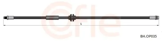 Bremsschlauch Hinterachse COFLE 92.BH.OP035 Bild Bremsschlauch Hinterachse COFLE 92.BH.OP035
