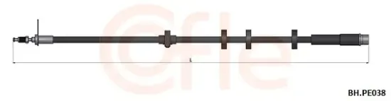 Bremsschlauch Vorderachse links COFLE 92.BH.PE038 Bild Bremsschlauch Vorderachse links COFLE 92.BH.PE038