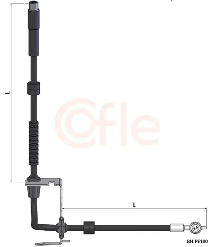 Bremsschlauch Hinterachse rechts COFLE 92.BH.PE100 Bild Bremsschlauch Hinterachse rechts COFLE 92.BH.PE100