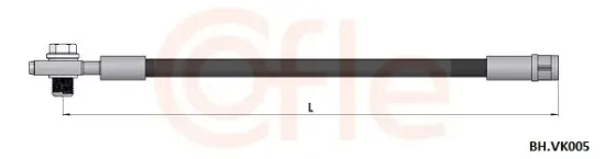 Bremsschlauch Hinterachse COFLE 92.BH.VK005 Bild Bremsschlauch Hinterachse COFLE 92.BH.VK005