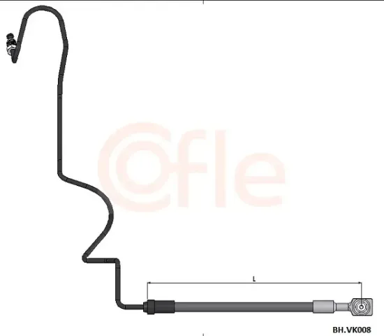 Bremsschlauch Hinterachse rechts COFLE 92.BH.VK008 Bild Bremsschlauch Hinterachse rechts COFLE 92.BH.VK008