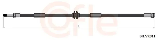 Bremsschlauch Vorderachse COFLE 92.BH.VK011 Bild Bremsschlauch Vorderachse COFLE 92.BH.VK011