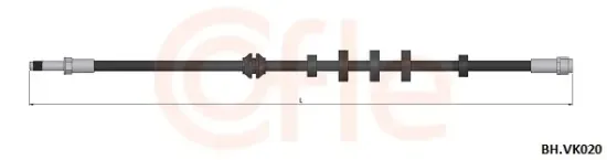 Bremsschlauch Vorderachse COFLE 92.BH.VK020 Bild Bremsschlauch Vorderachse COFLE 92.BH.VK020