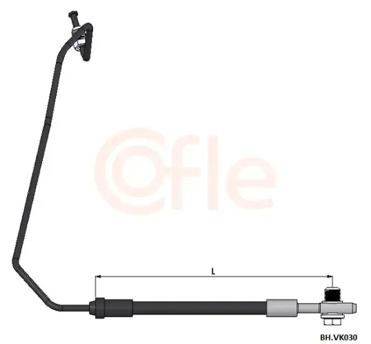 Bremsschlauch Hinterachse links COFLE 92.BH.VK030 Bild Bremsschlauch Hinterachse links COFLE 92.BH.VK030
