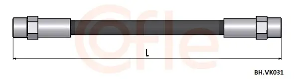 Bremsschlauch Hinterachse COFLE 92.BH.VK031