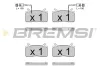 Bremsbelagsatz, Scheibenbremse Vorderachse BREMSI BP3833CE