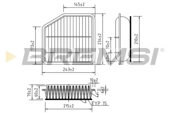 Luftfilter BREMSI FA0114 Bild Luftfilter BREMSI FA0114