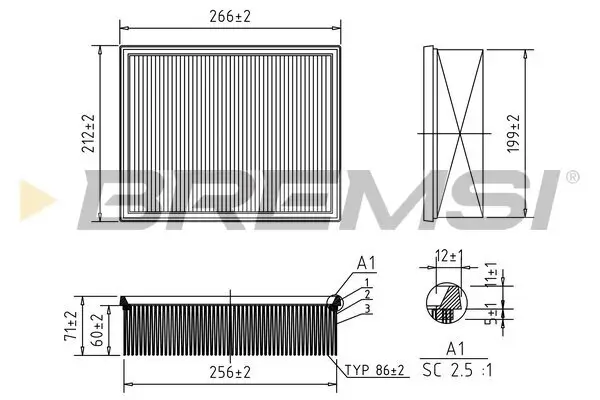Luftfilter BREMSI FA0119