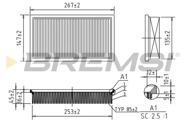 Luftfilter BREMSI FA0127