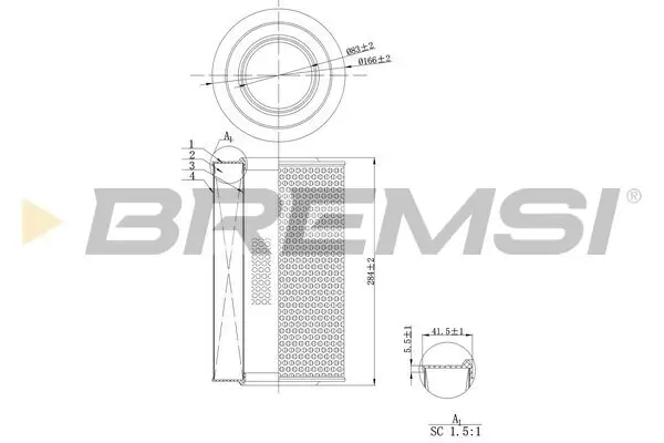 Luftfilter BREMSI FA0128