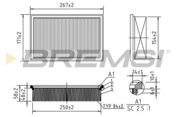 Luftfilter BREMSI FA0130