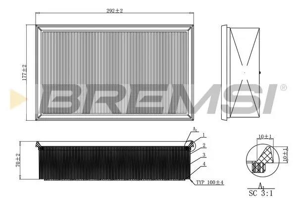 Luftfilter BREMSI FA0214