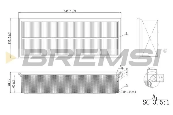 Luftfilter BREMSI FA0215