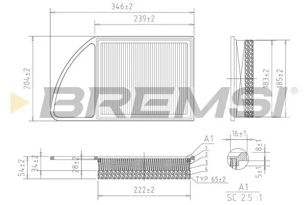 Luftfilter BREMSI FA0216