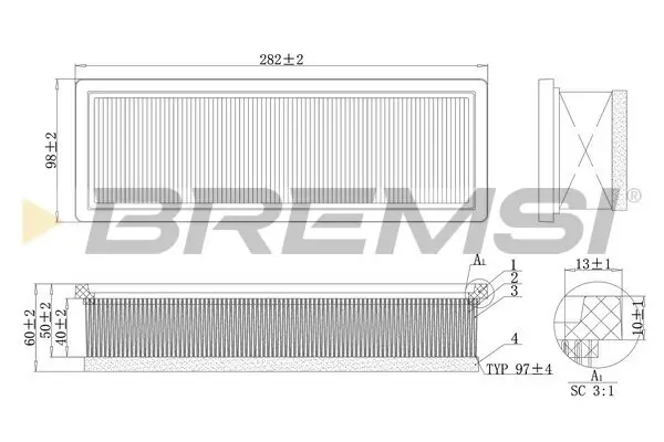 Luftfilter BREMSI FA0220