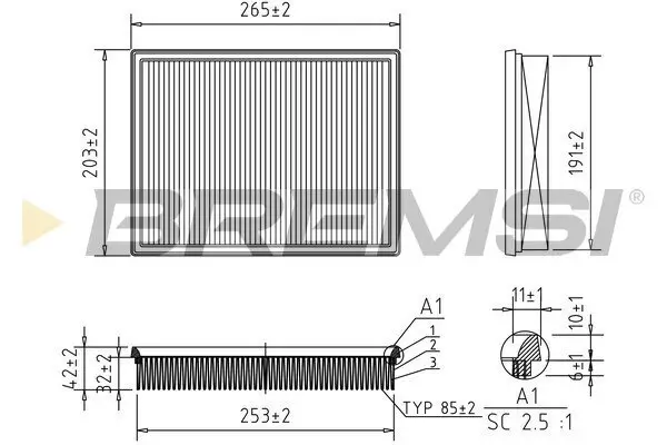 Luftfilter BREMSI FA0400