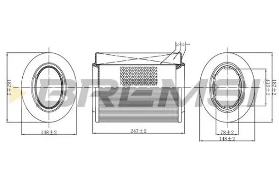 Luftfilter BREMSI FA0526 Bild Luftfilter BREMSI FA0526