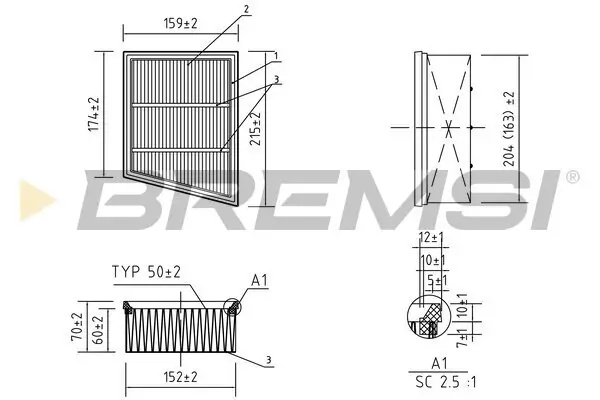 Luftfilter BREMSI FA0556