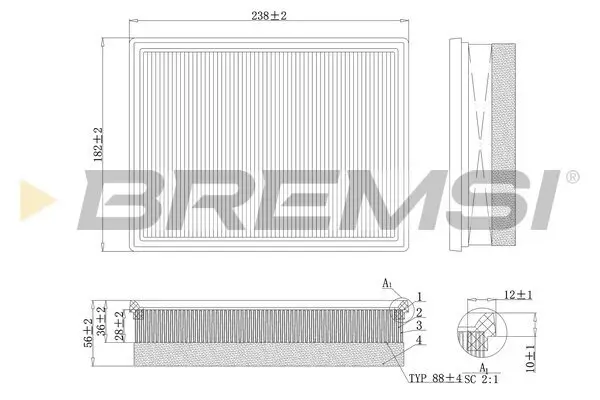Luftfilter BREMSI FA0557
