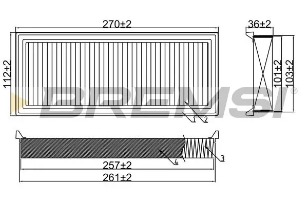Luftfilter BREMSI FA0560
